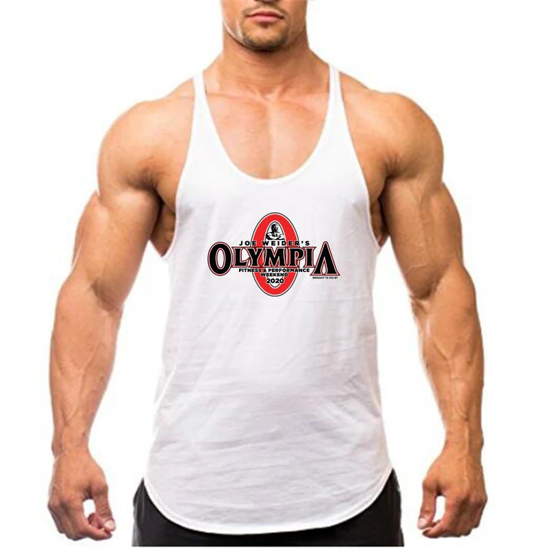 Summer Bodybuilding Sports Stringer Singlets Workout Wear Round Neck Loose-fit Men's Fitness Vests Unisex Casual Gym Tank Tops