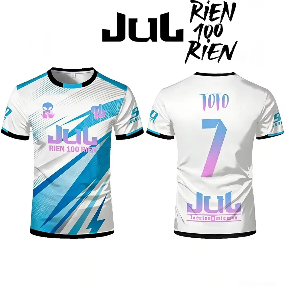 New JUL Toto Ninetta Printed T-Shirt Men's Women's Hip Hop Breathable Soccer Training Apparel Adult And Children's Sports Jersey