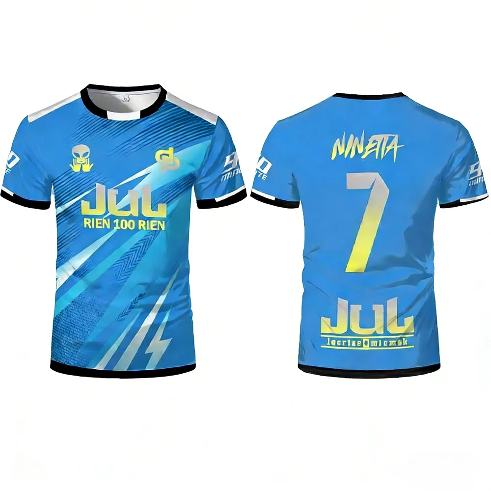New JUL Toto Ninetta Printed T-Shirt Men's Women's Hip Hop Breathable Soccer Training Apparel Adult And Children's Sports Jersey
