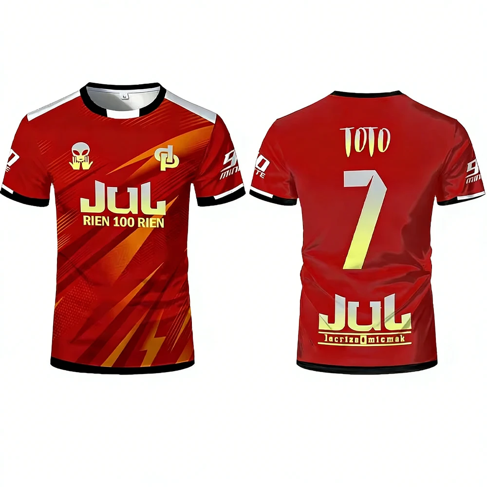 New JUL Toto Ninetta Printed T-Shirt Men's Women's Hip Hop Breathable Soccer Training Apparel Adult And Children's Sports Jersey