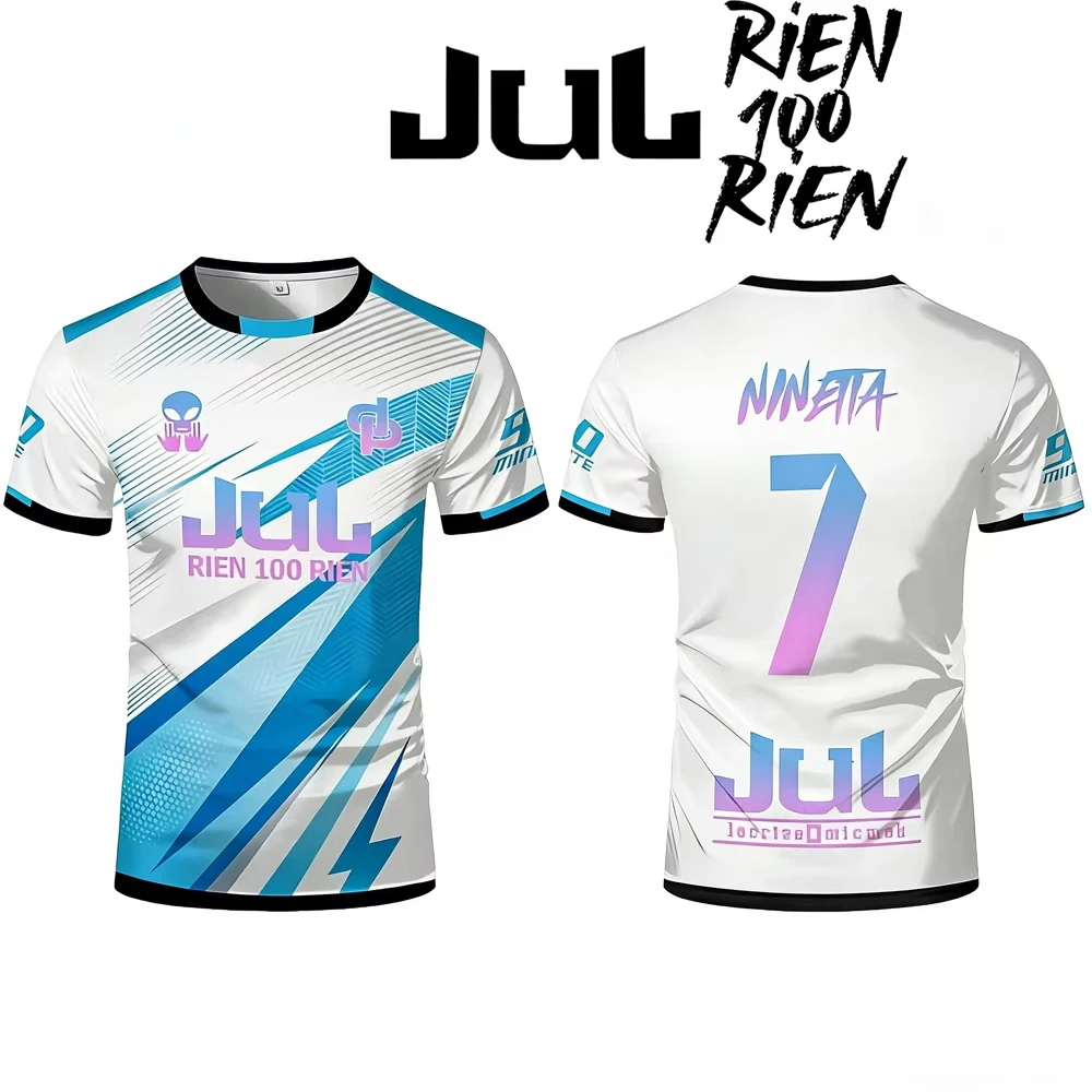 New JUL Toto Ninetta Printed T-Shirt Men's Women's Hip Hop Breathable Soccer Training Apparel Adult And Children's Sports Jersey