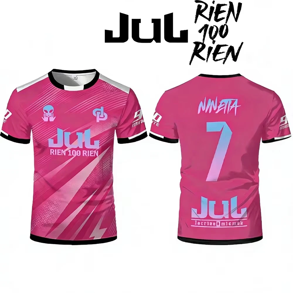 New JUL Toto Ninetta Printed T-Shirt Men's Women's Hip Hop Breathable Soccer Training Apparel Adult And Children's Sports Jersey