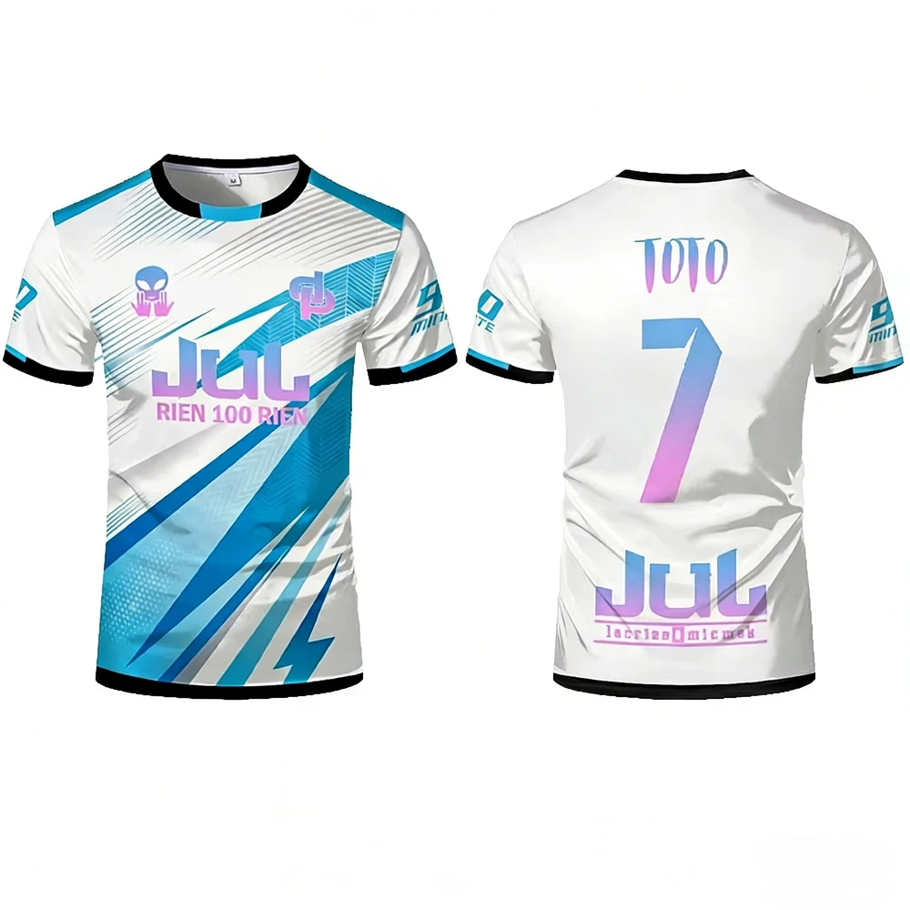New JUL Toto Ninetta Printed T-Shirt Men's Women's Hip Hop Breathable Soccer Training Apparel Adult And Children's Sports Jersey