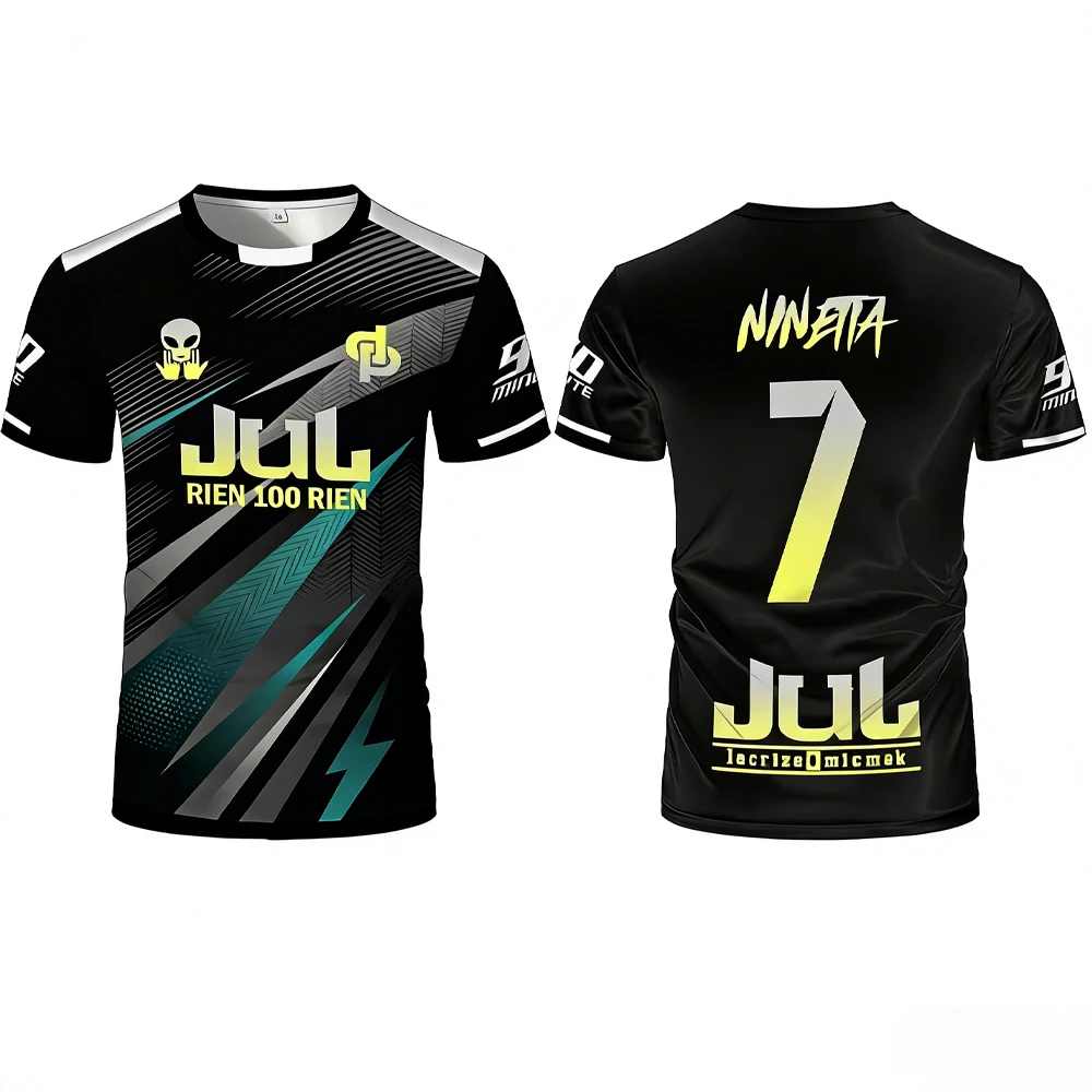 New JUL Toto Ninetta Printed T-Shirt Men's Women's Hip Hop Breathable Soccer Training Apparel Adult And Children's Sports Jersey