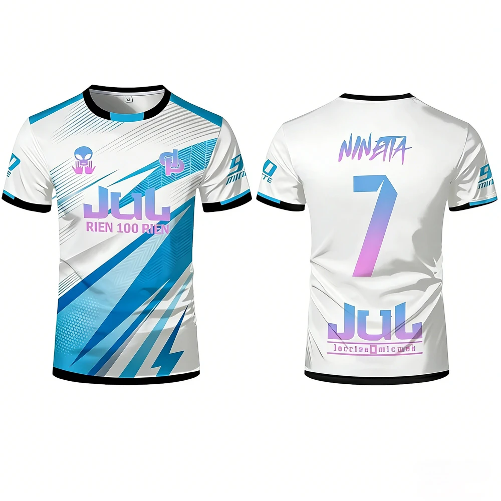 New JUL Toto Ninetta Printed T-Shirt Men's Women's Hip Hop Breathable Soccer Training Apparel Adult And Children's Sports Jersey