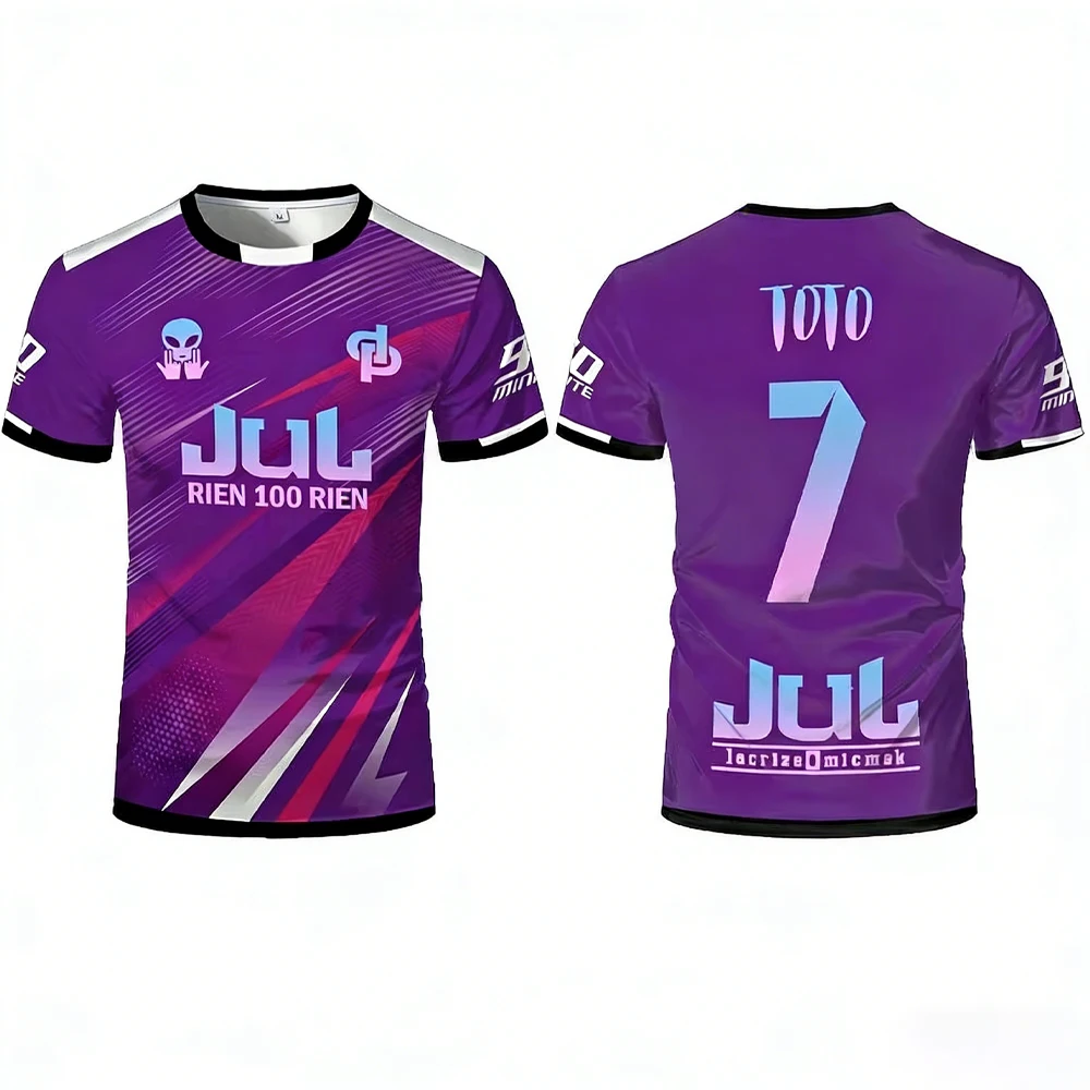 New JUL Toto Ninetta Printed T-Shirt Men's Women's Hip Hop Breathable Soccer Training Apparel Adult And Children's Sports Jersey