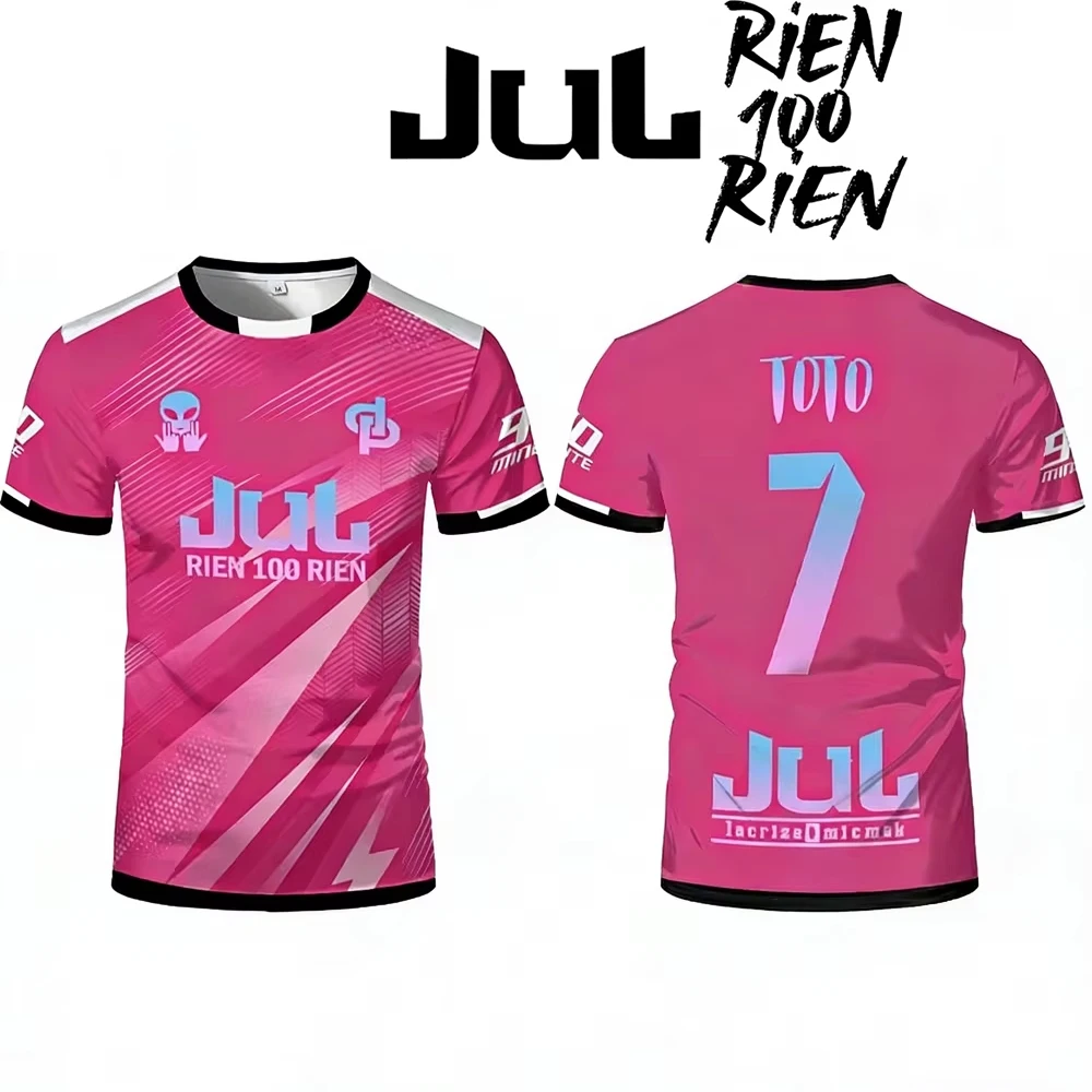 New JUL Toto Ninetta Printed T-Shirt Men's Women's Hip Hop Breathable Soccer Training Apparel Adult And Children's Sports Jersey