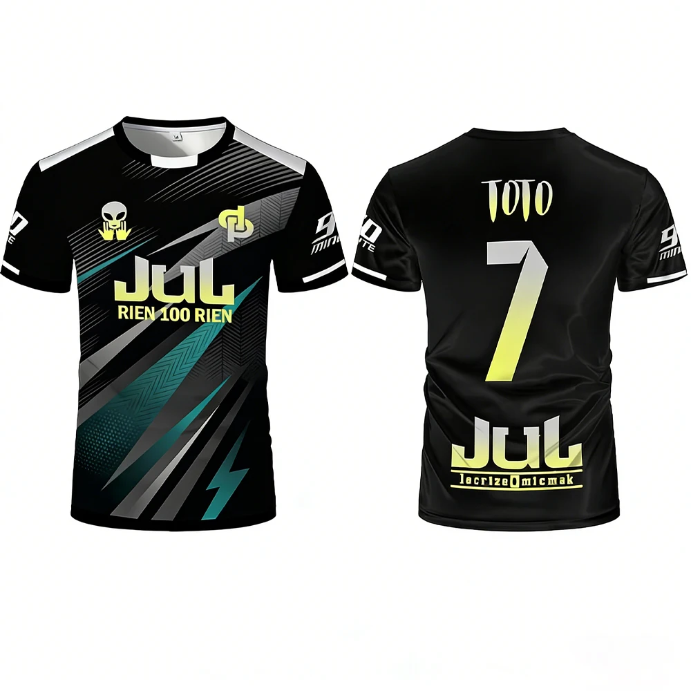 New JUL Toto Ninetta Printed T-Shirt Men's Women's Hip Hop Breathable Soccer Training Apparel Adult And Children's Sports Jersey