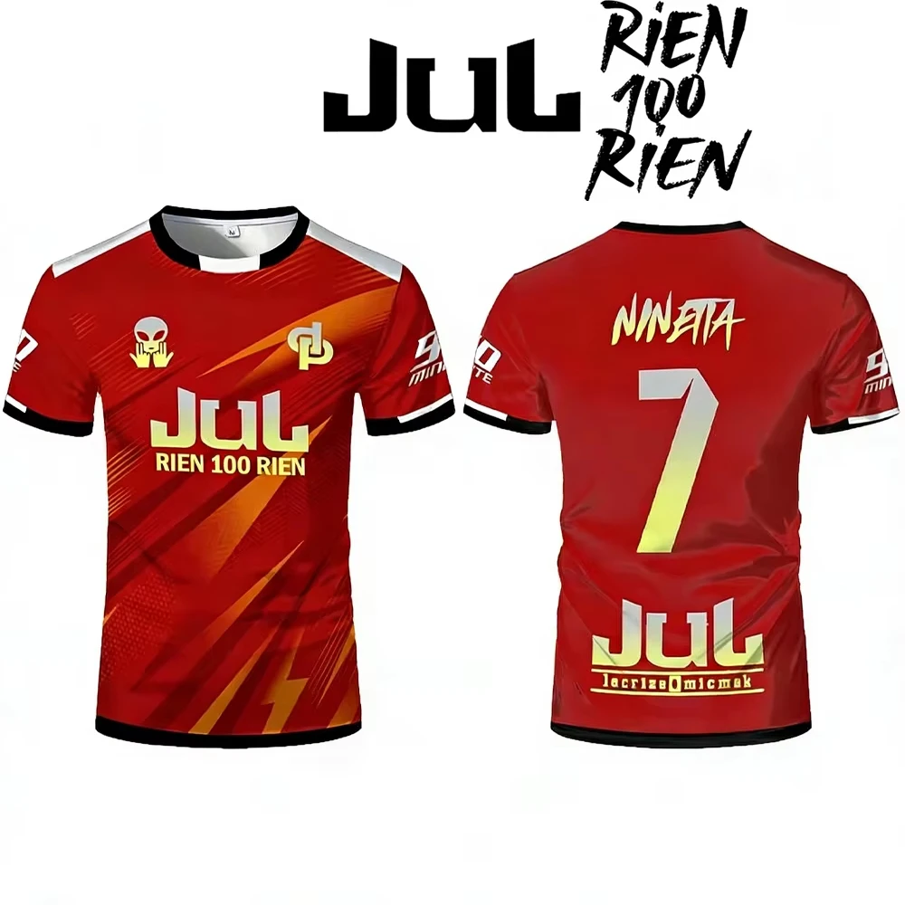 New JUL Toto Ninetta Printed T-Shirt Men's Women's Hip Hop Breathable Soccer Training Apparel Adult And Children's Sports Jersey