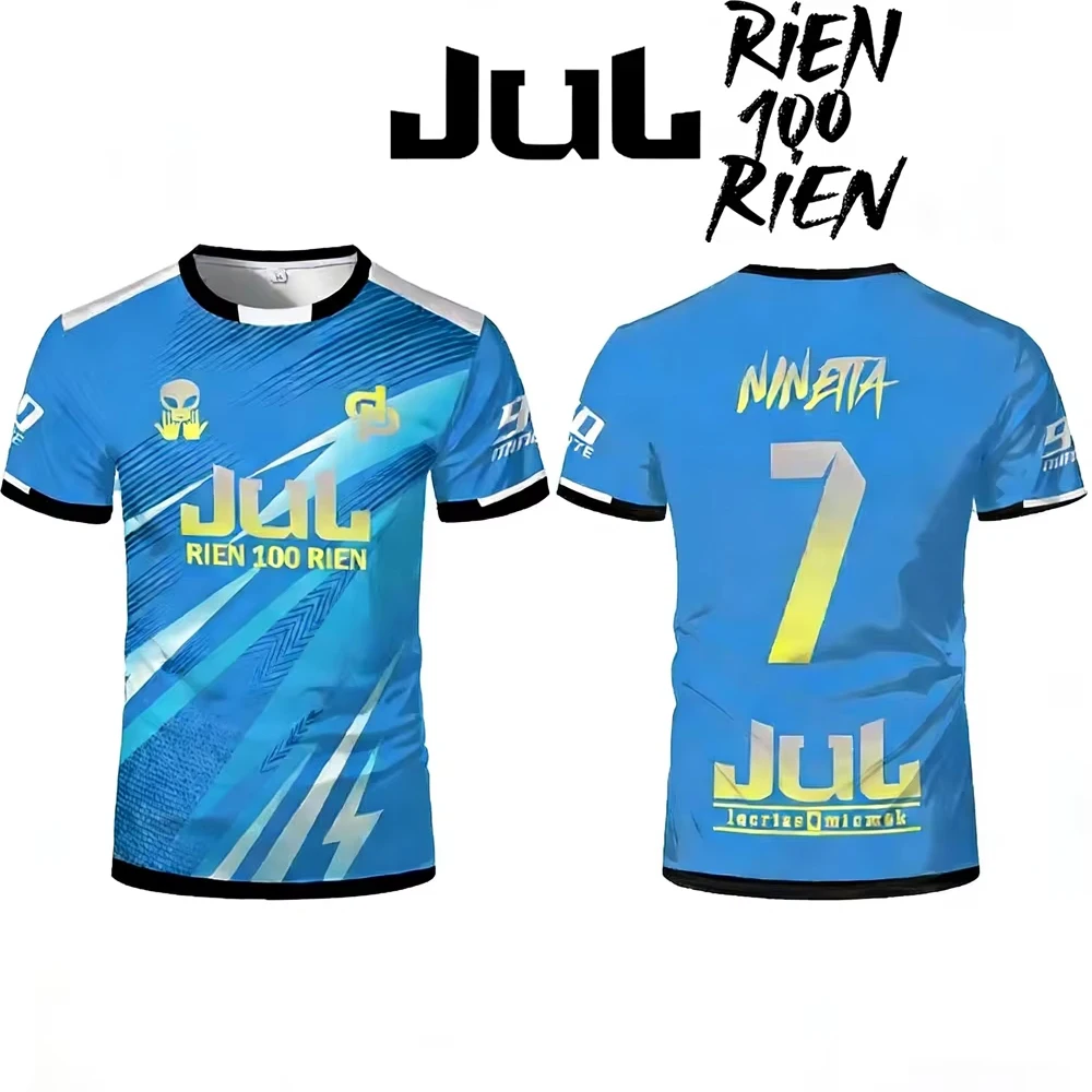 New JUL Toto Ninetta Printed T-Shirt Men's Women's Hip Hop Breathable Soccer Training Apparel Adult And Children's Sports Jersey