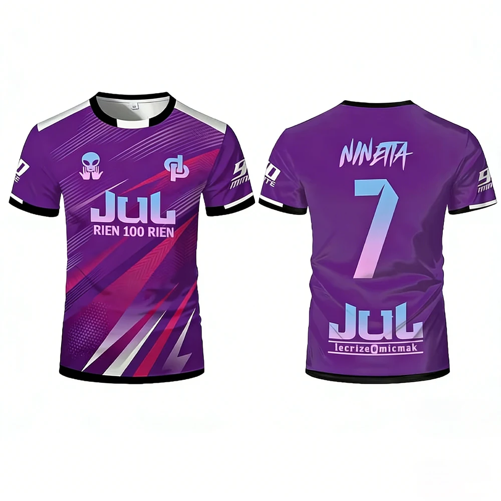 New JUL Toto Ninetta Printed T-Shirt Men's Women's Hip Hop Breathable Soccer Training Apparel Adult And Children's Sports Jersey