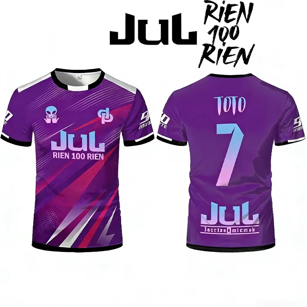 New JUL Toto Ninetta Printed T-Shirt Men's Women's Hip Hop Breathable Soccer Training Apparel Adult And Children's Sports Jersey
