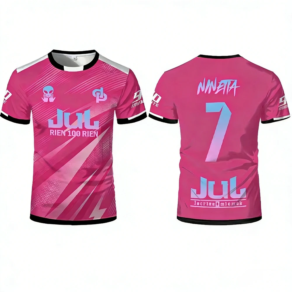 New JUL Toto Ninetta Printed T-Shirt Men's Women's Hip Hop Breathable Soccer Training Apparel Adult And Children's Sports Jersey