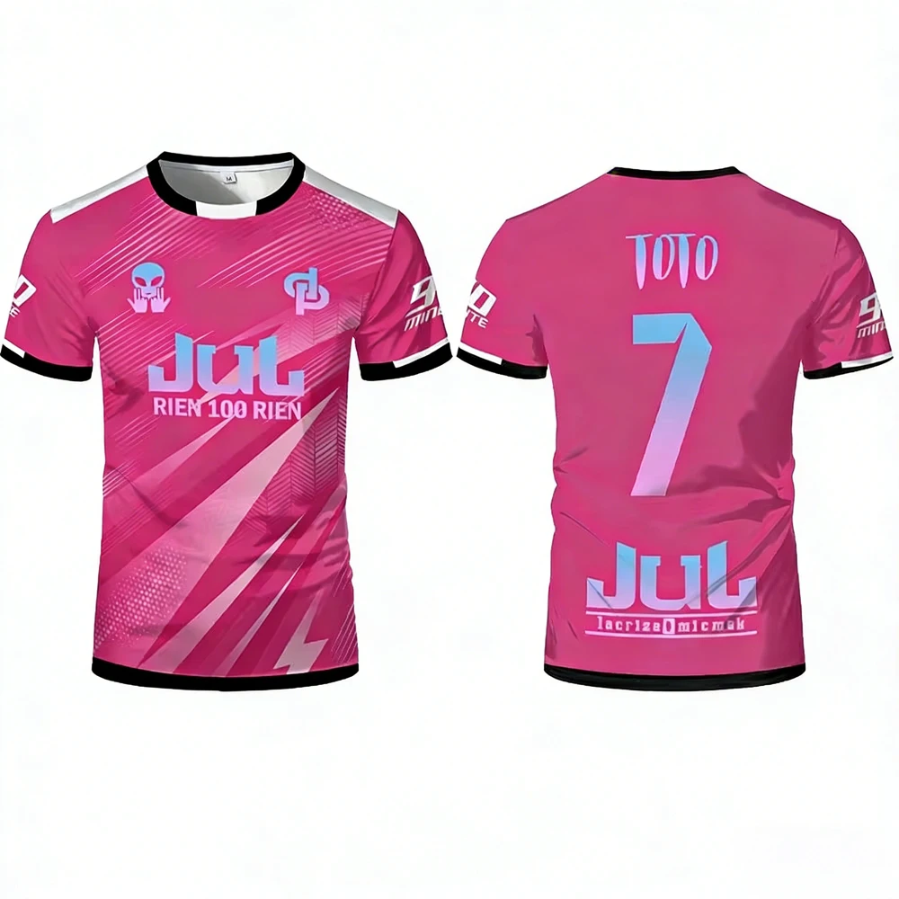 New JUL Toto Ninetta Printed T-Shirt Men's Women's Hip Hop Breathable Soccer Training Apparel Adult And Children's Sports Jersey