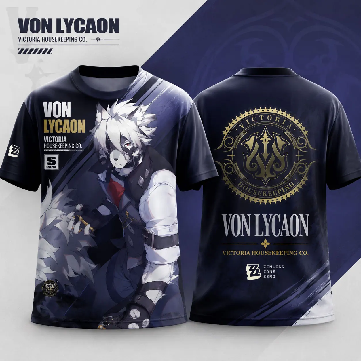 Zenless Zone Zero Character Miyabi Jane Billy Anby Lycaon Velina Cissia Billy Full Print Breathable Soft Mesh Jersey T-Shirt