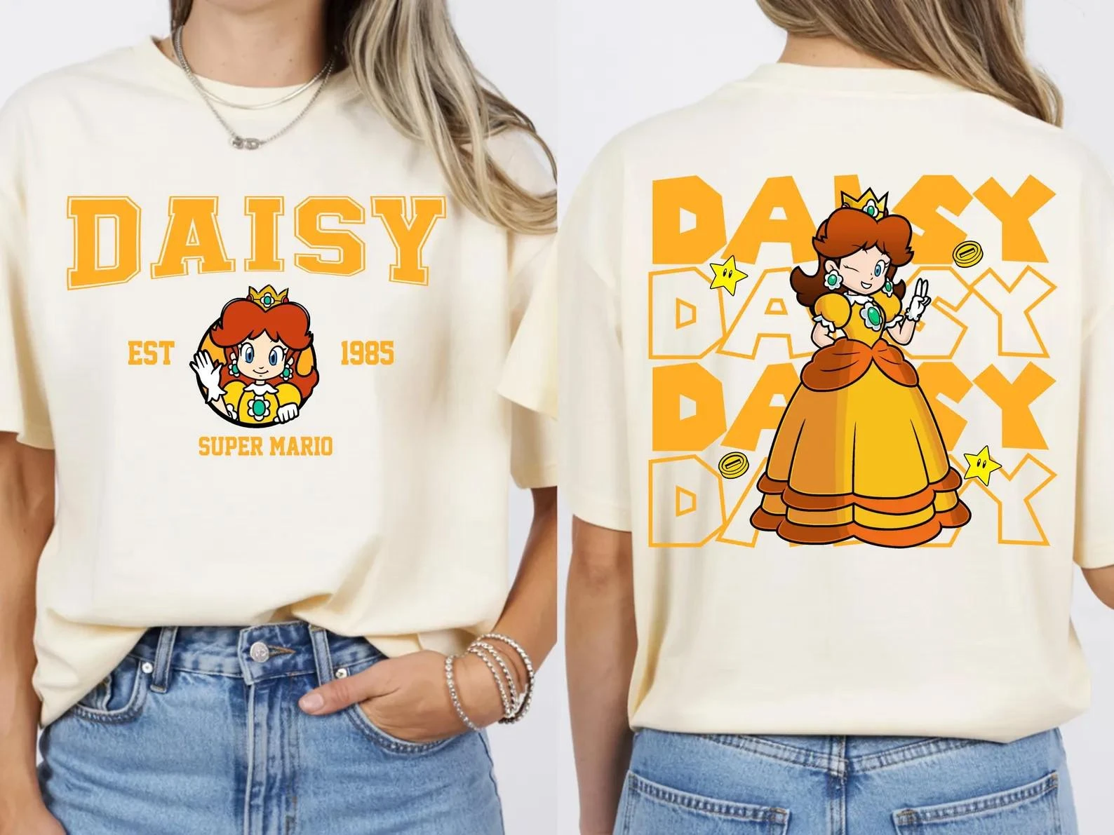 Anime Super Mario Yoshi T-shirt Mario Bowser Peach T-shirt 2026 Summer New Men's and Women's Cotton Ins Y2k T Shirt