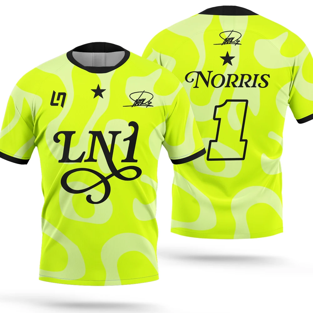Lando Norris 1 Driver Summer Fashion 3D Quick-Dry Breathable Men's T-Shirt - Exclusive Racing Gear for Fans - Men's Clothing
