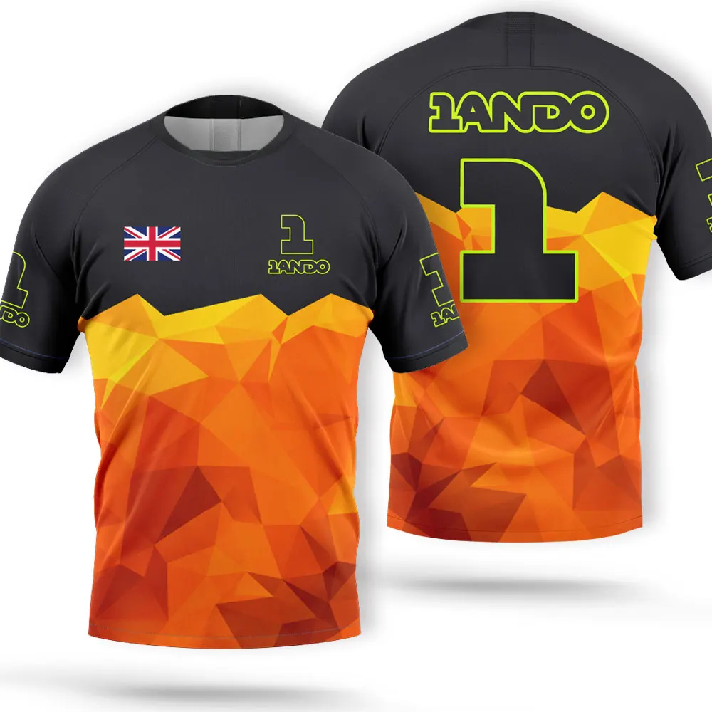 Lando Norris 1 Driver Summer Fashion 3D Quick-Dry Breathable Men's T-Shirt - Exclusive Racing Gear for Fans - Men's Clothing