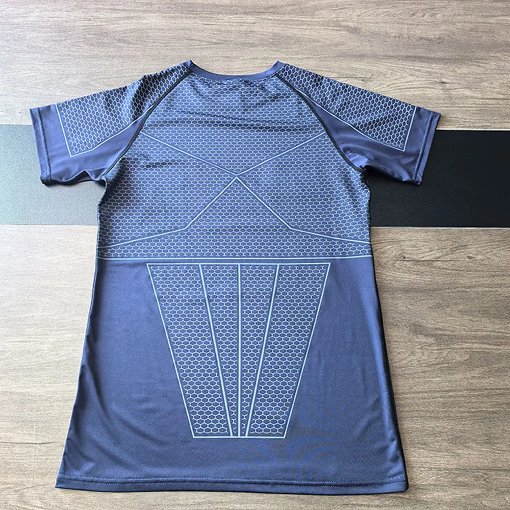 Compression Shirt Men Gym Running T-shirt New Men's Quick-Dry Top Breathable Elastic Fitness T-shirt Short Sleeve Summer Print