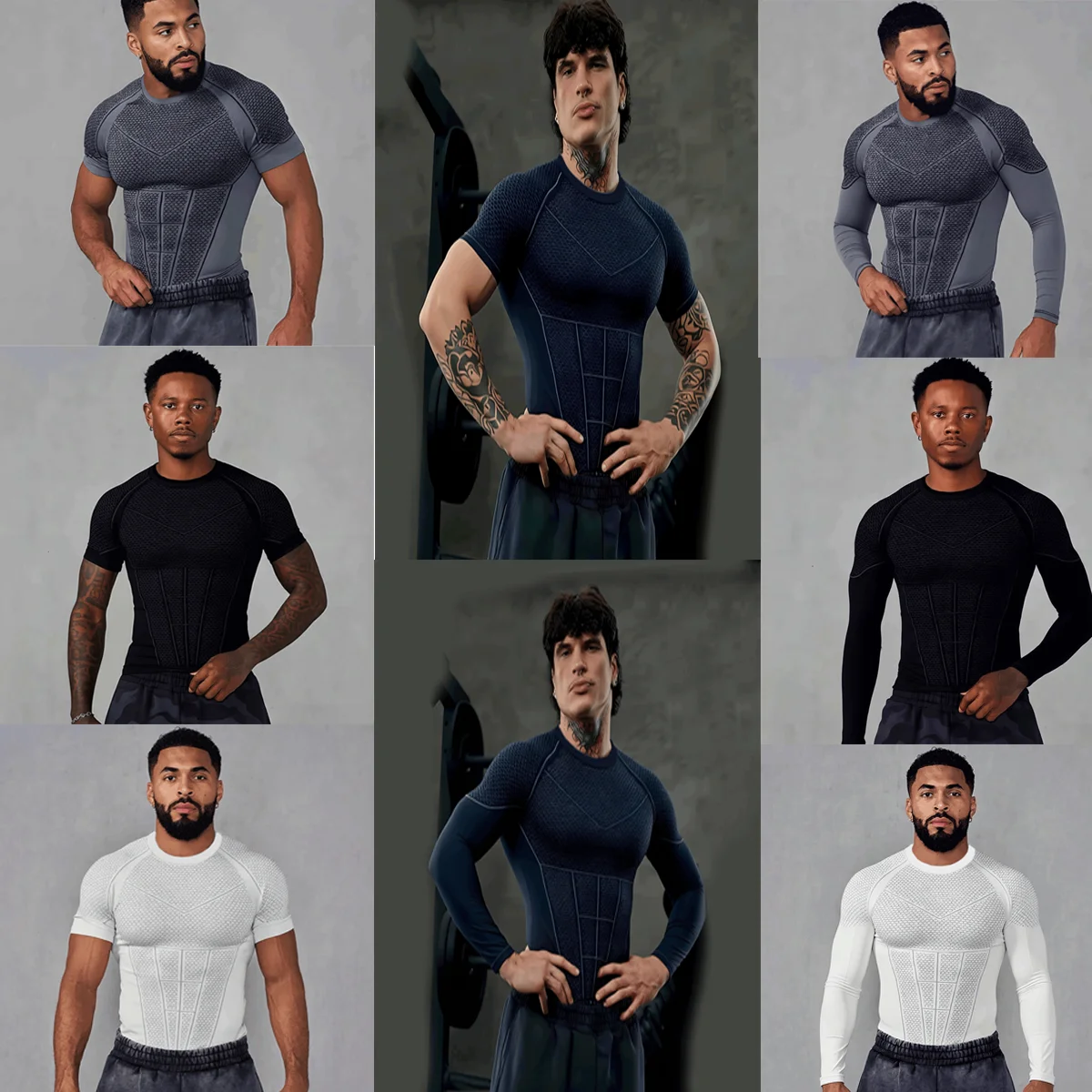 Compression Shirt Men Gym Running T-shirt New Men's Quick-Dry Top Breathable Elastic Fitness T-shirt Short Sleeve Summer Print