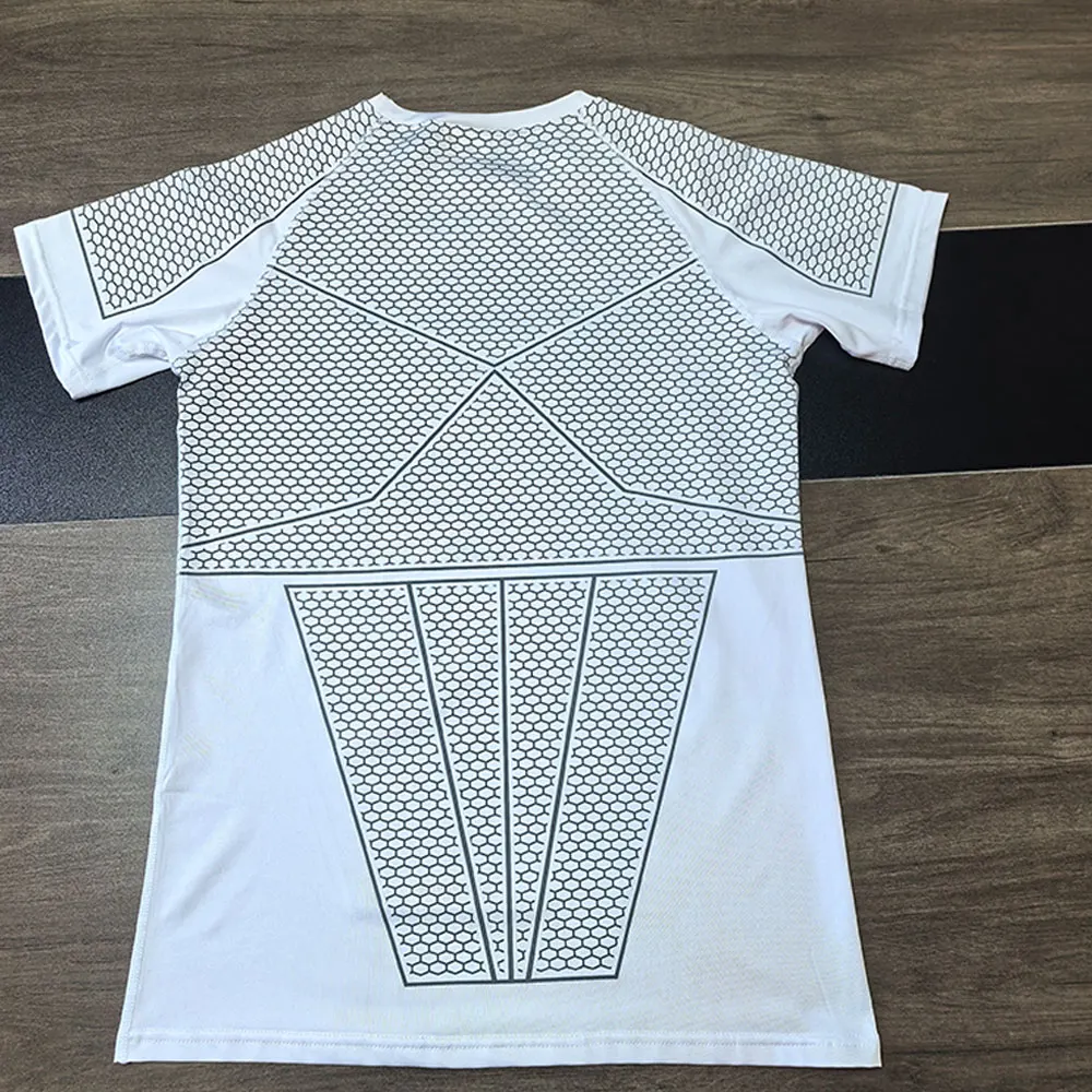Compression Shirt Men Gym Running T-shirt New Men's Quick-Dry Top Breathable Elastic Fitness T-shirt Short Sleeve Summer Print