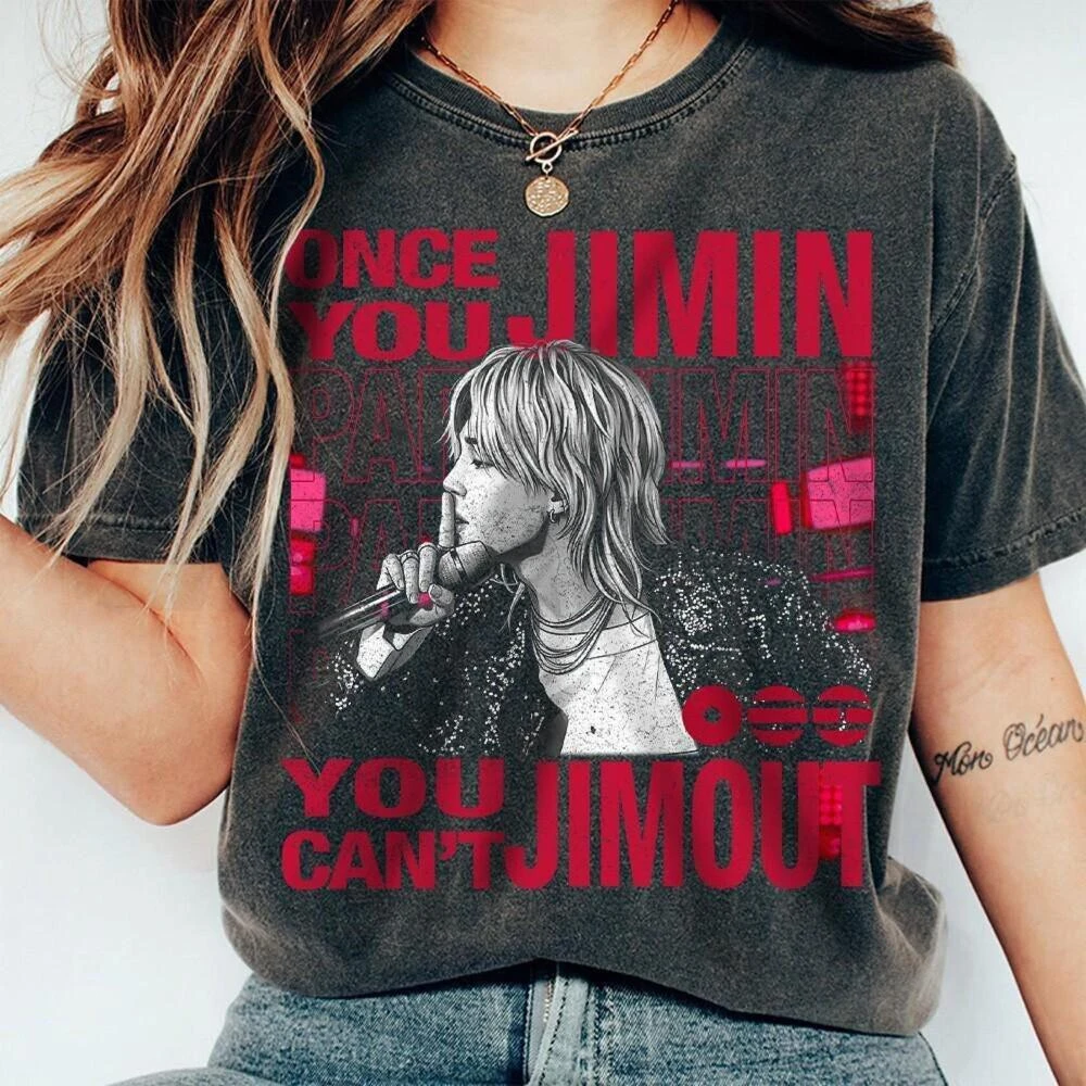 2026 Arirang World Tour Jimin Graphic T-shirt Men Women Summer Cotton Clothing Fashion Oversized Short Sleeved Top Streetwear