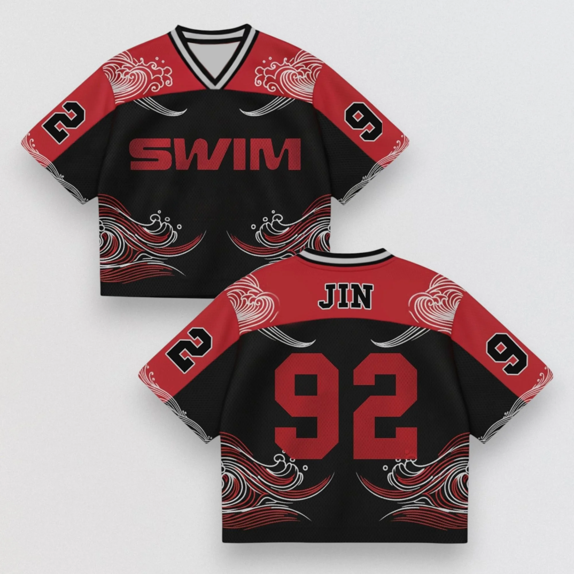 2026 SWIM Unisex Jersey Y2K Fashionable Streetwear Top V-Neck Loose Short Sleeved Gift For Arm Summer Men'S And Women'S T-Shirt