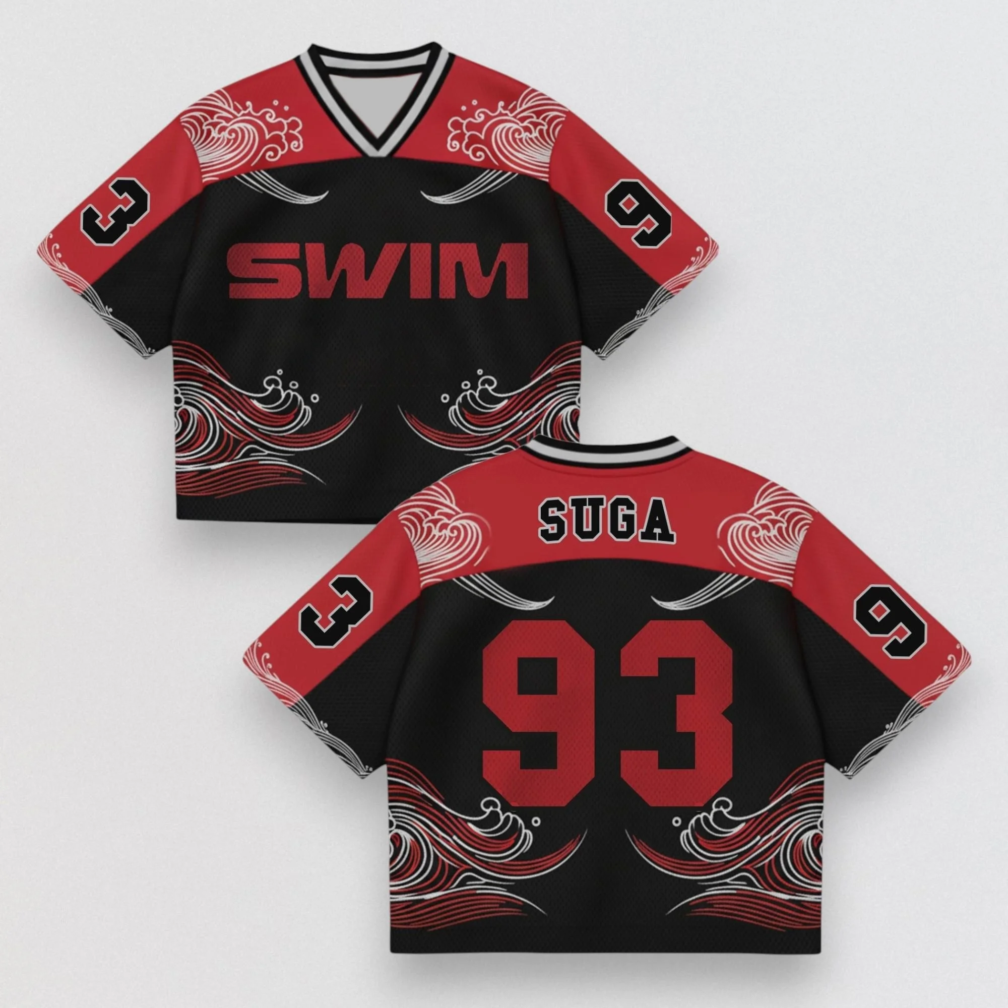 2026 SWIM Unisex Jersey Y2K Fashionable Streetwear Top V-Neck Loose Short Sleeved Gift For Arm Summer Men'S And Women'S T-Shirt