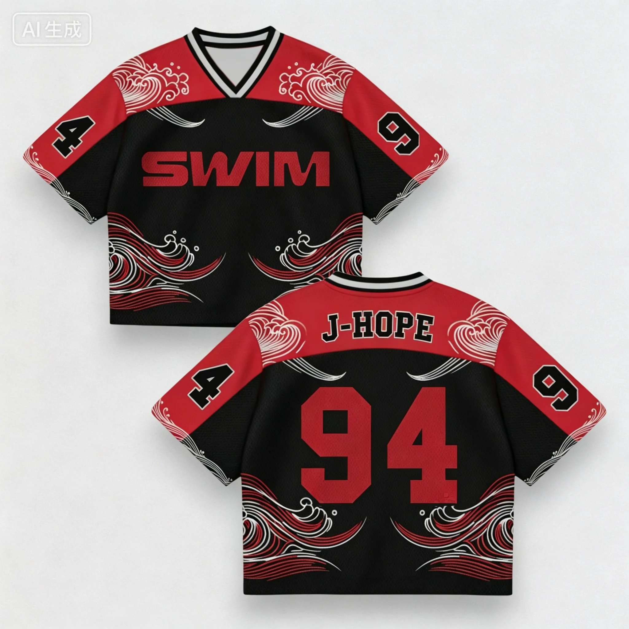 2026 SWIM Unisex Jersey Y2K Fashionable Streetwear Top V-Neck Loose Short Sleeved Gift For Arm Summer Men'S And Women'S T-Shirt