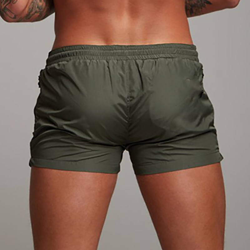 Men's Swimsuit Swim Shorts Summer Casual Beach Board Shorts for Men Quick Dry Running Surf Fitness Gym Shorts Zipper Pocket