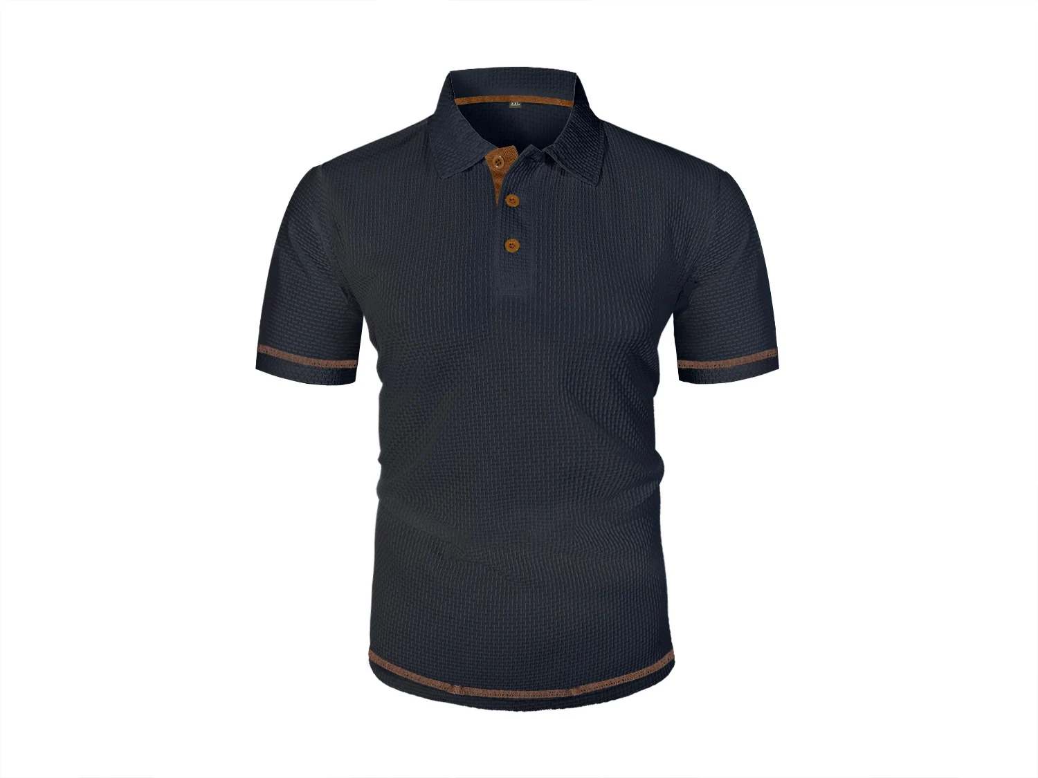 Summer ice silk lapel POLO men's short-sleeved T-shirt, men's top