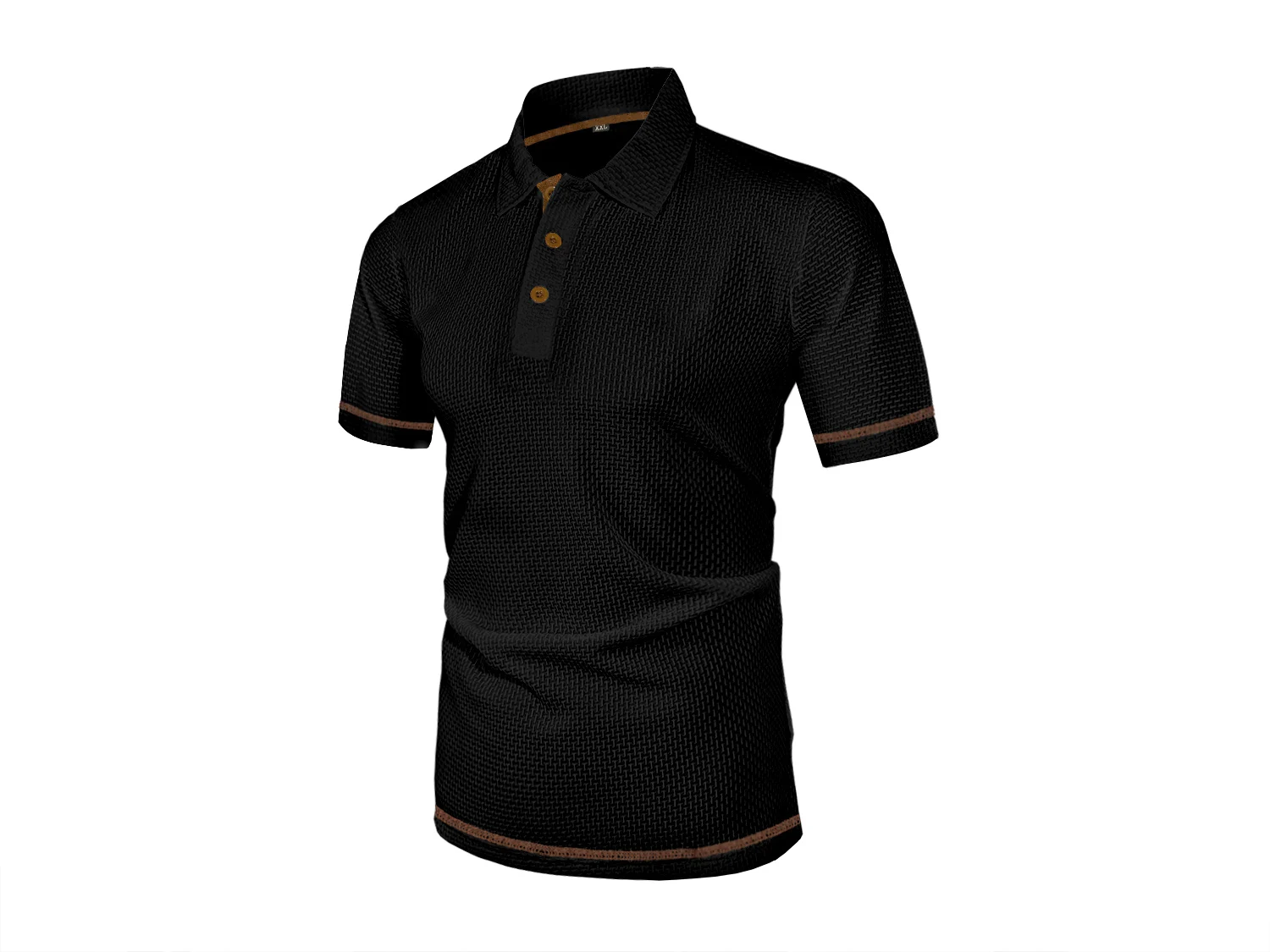 Summer ice silk lapel POLO men's short-sleeved T-shirt, men's top