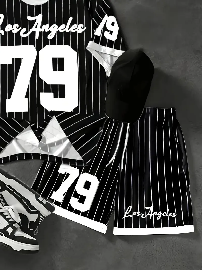 The 2025 Summer New Men's Set Features Street Fashion Casual Comfort Softness Breathability and 3D Digital Pattern Printing