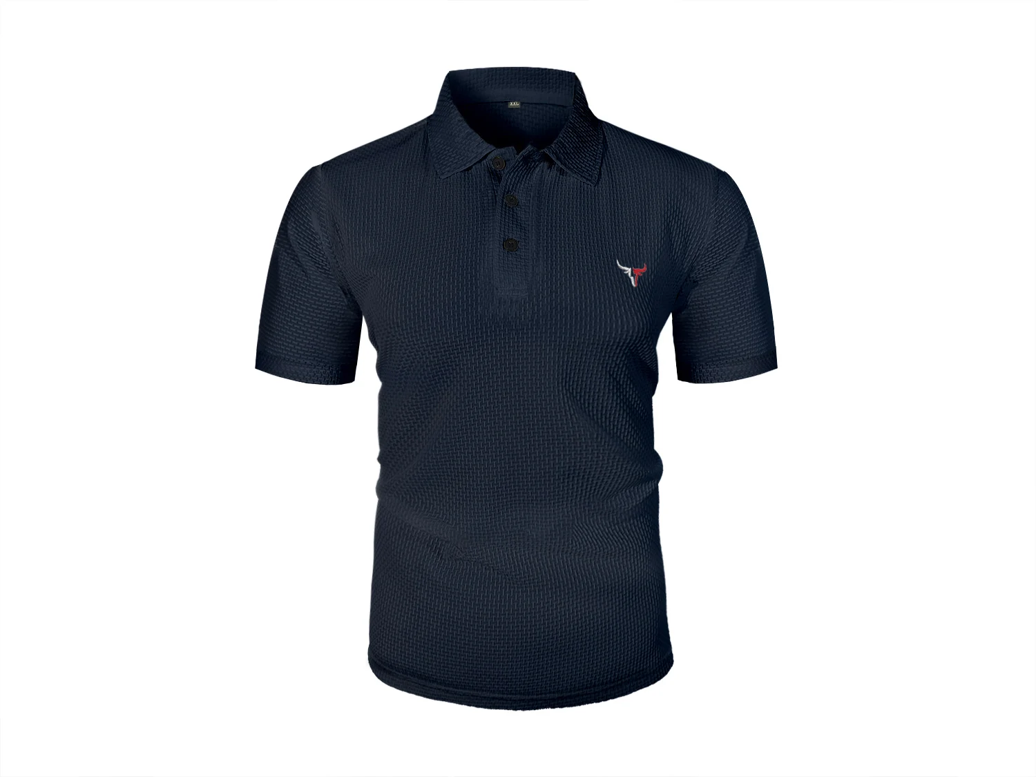 Summer ice silk lapel men's short-sleeved T-shirt, men's top