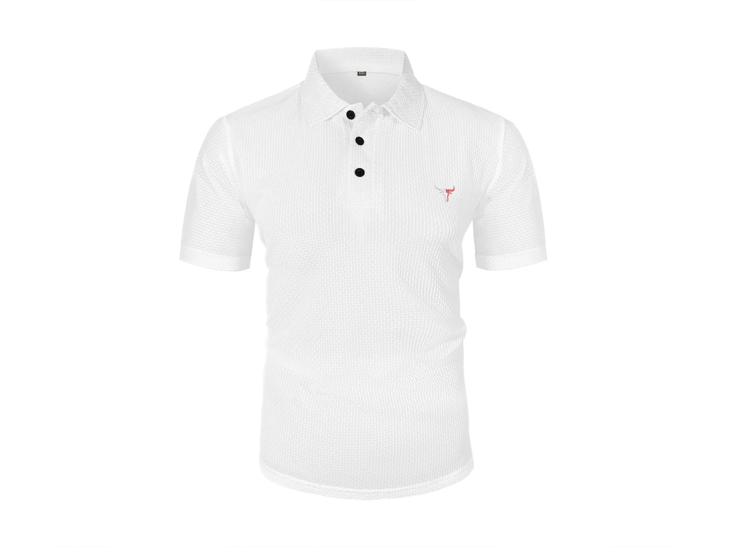 Summer ice silk lapel men's short-sleeved T-shirt, men's top