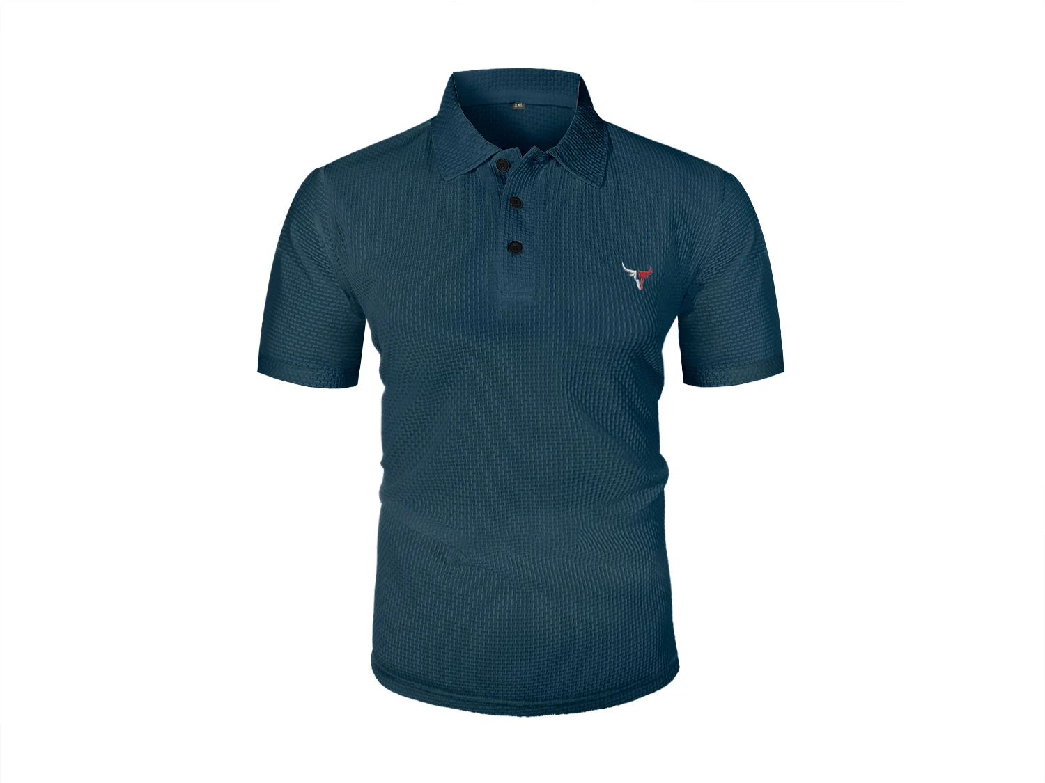 Summer ice silk lapel men's short-sleeved T-shirt, men's top