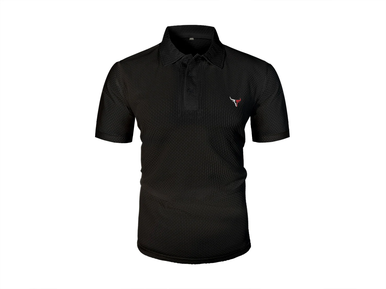 Summer ice silk lapel men's short-sleeved T-shirt, men's top