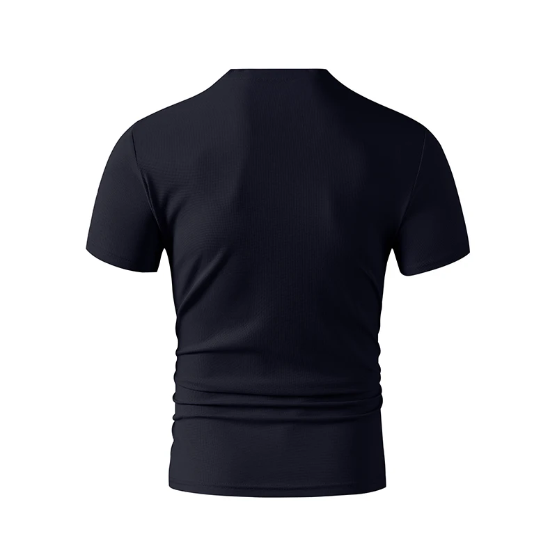 2026 New Men's Casual Fashion Simple V-neck Short Sleeved T-shirt Summer Comfortable Breathable Versatile Top