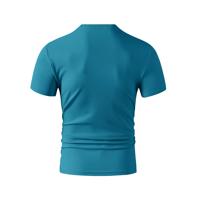 2026 New Men's Casual Fashion Simple V-neck Short Sleeved T-shirt Summer Comfortable Breathable Versatile Top