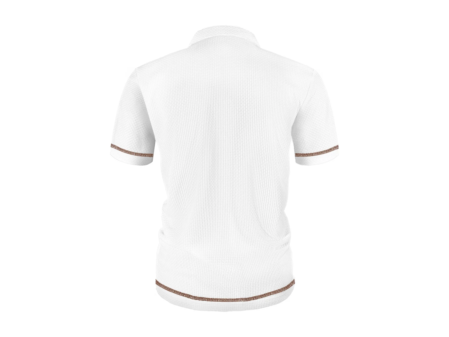 Summer ice silk lapel men's short-sleeved T-shirt men's clothing top