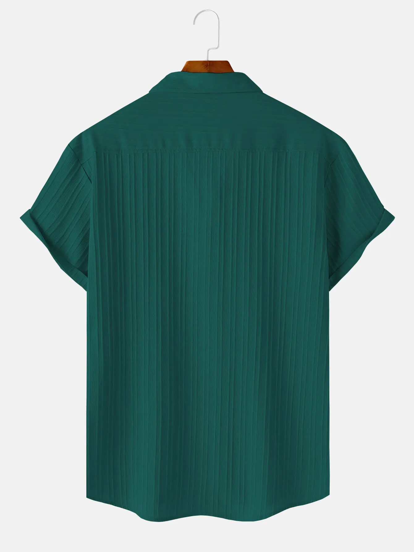 Men's Comfortable Shirt Summer Beach Men's Shirt Men's Short Sleeve Shirts Solid Color Casual Short Sleeve Shirt
