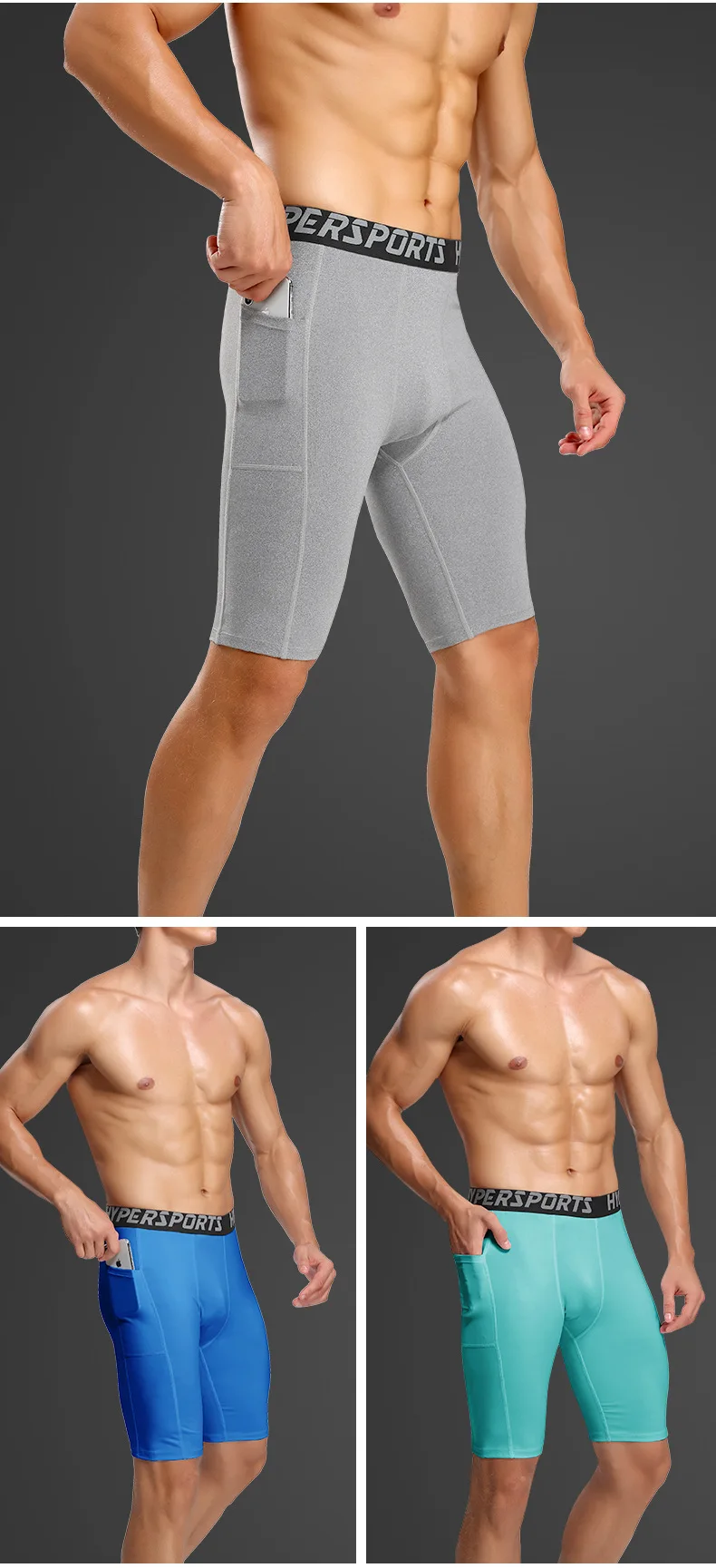 Compression Training Shorts Men Summer Sportswear Joggers Short Pants Quick Dry Gyms Fitness Male Tights Workout Sports Shorts