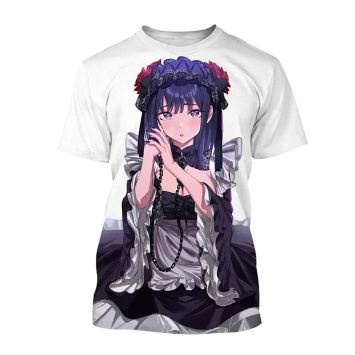 Trendy Men's 3D Personalized T-shirt Japanese Kitagawa Shinrikyo Girls' Printed 3D Pattern Breathable Summer Short Sleeve