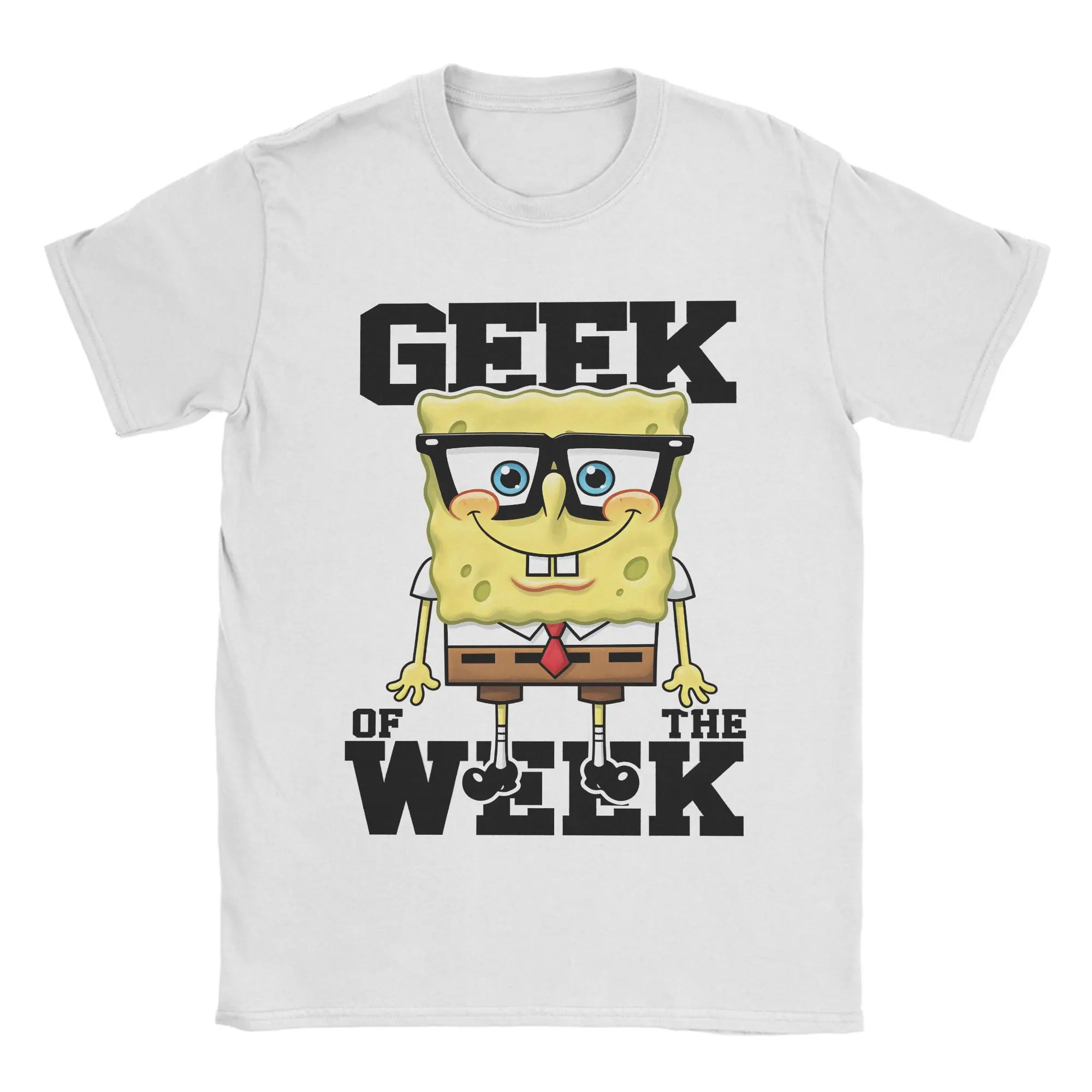 Novelty Spongebobs T-Shirt Men Crew Neck Cotton T Shirts Short Sleeve Tees Gift Clothing
