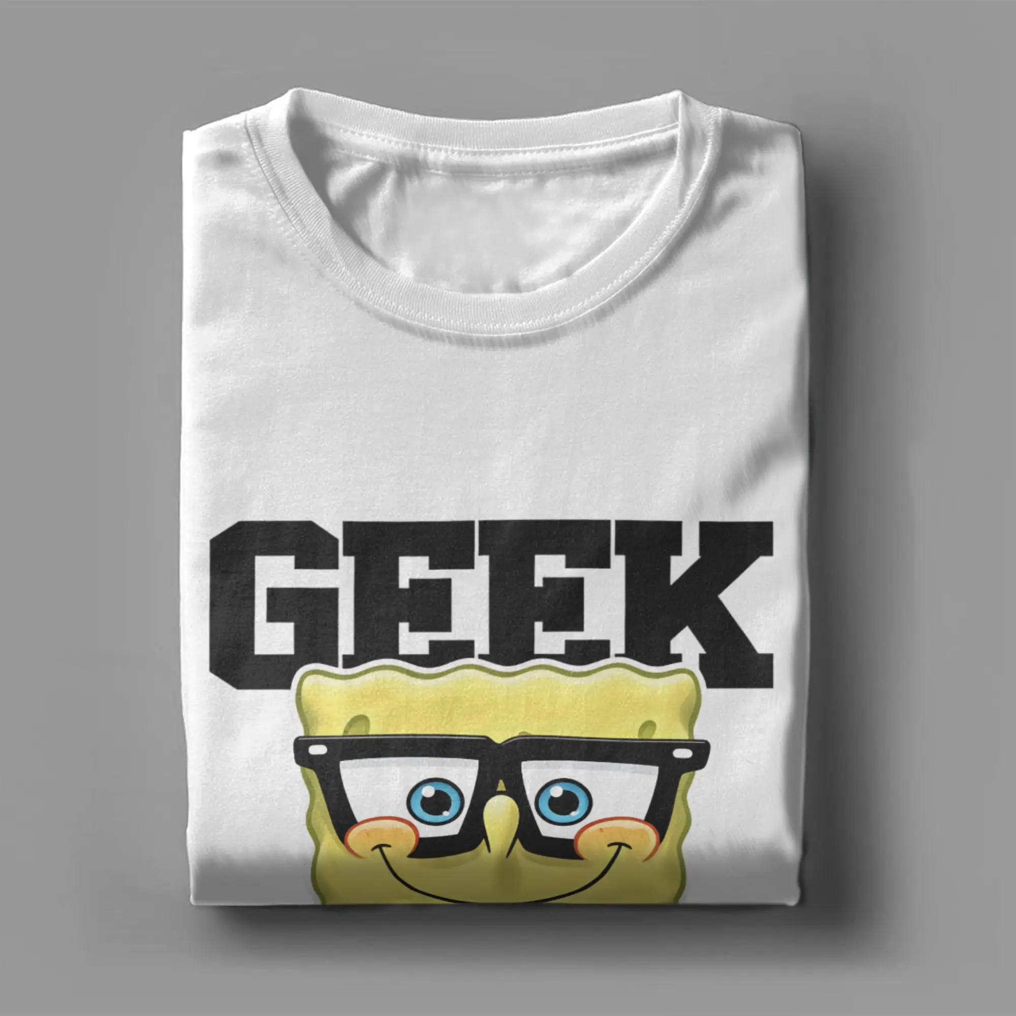 Novelty Spongebobs T-Shirt Men Crew Neck Cotton T Shirts Short Sleeve Tees Gift Clothing