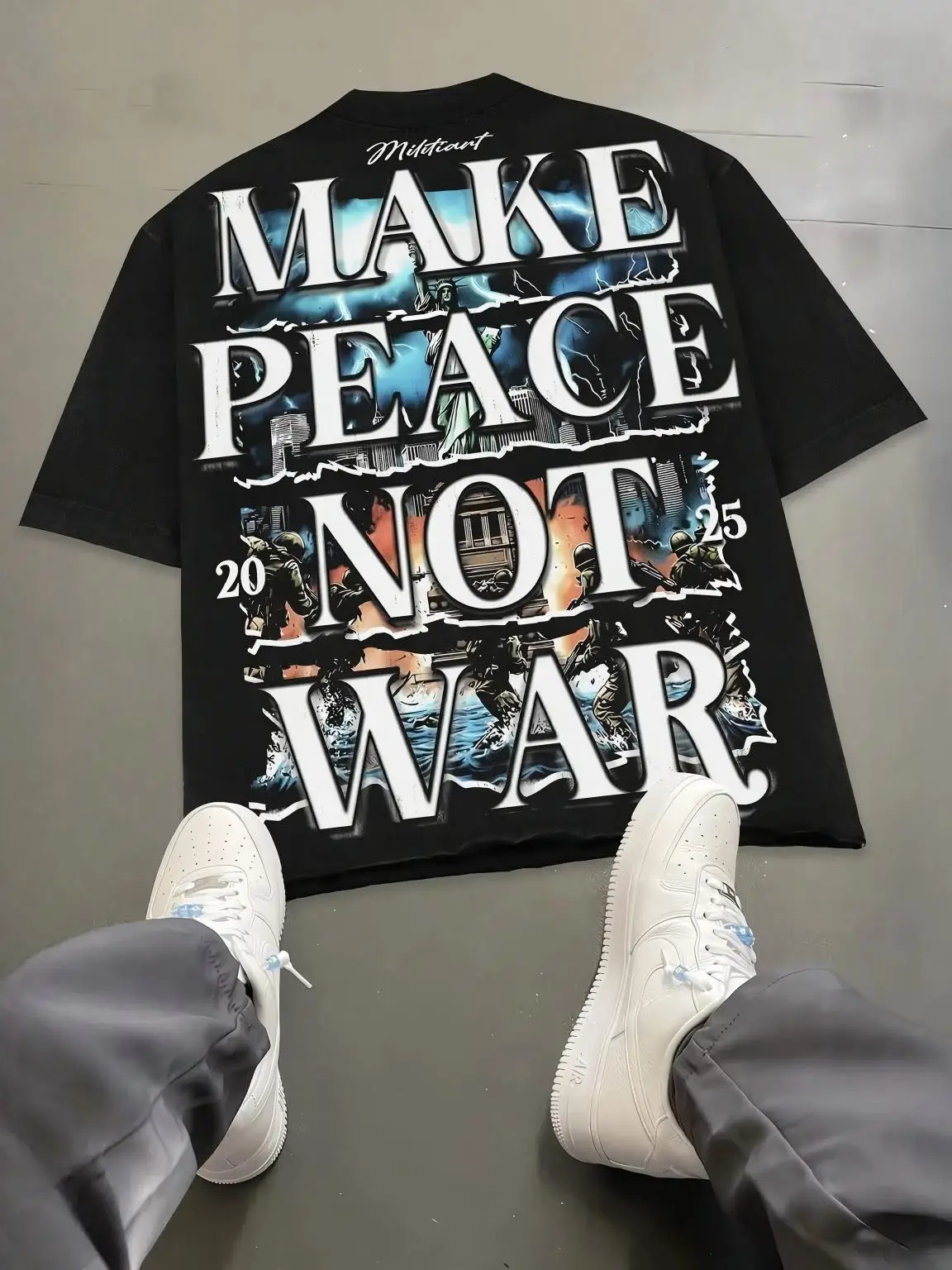 2026 Summer New Men's T-shirt with 3D Letter Print Street Casual Fashion Comfortable Soft Breathable Lightweight