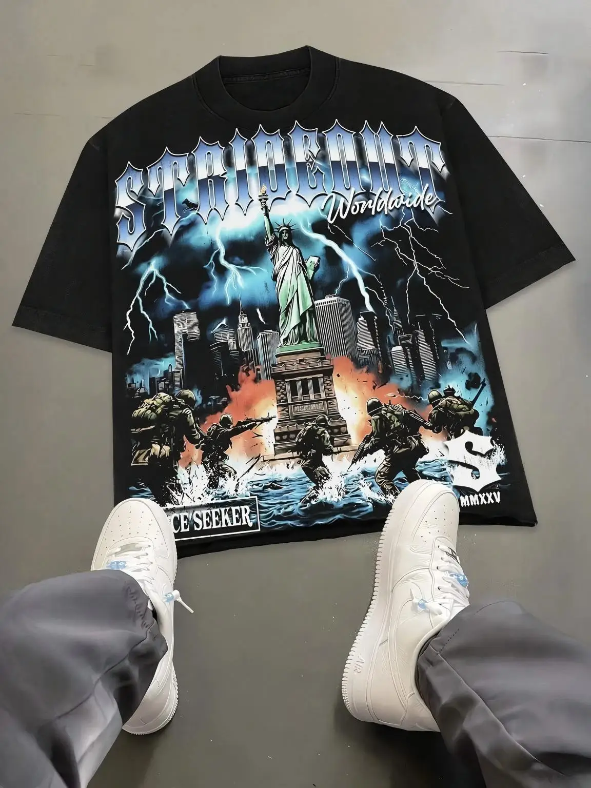 2026 Summer New Men's T-shirt with 3D Letter Print Street Casual Fashion Comfortable Soft Breathable Lightweight
