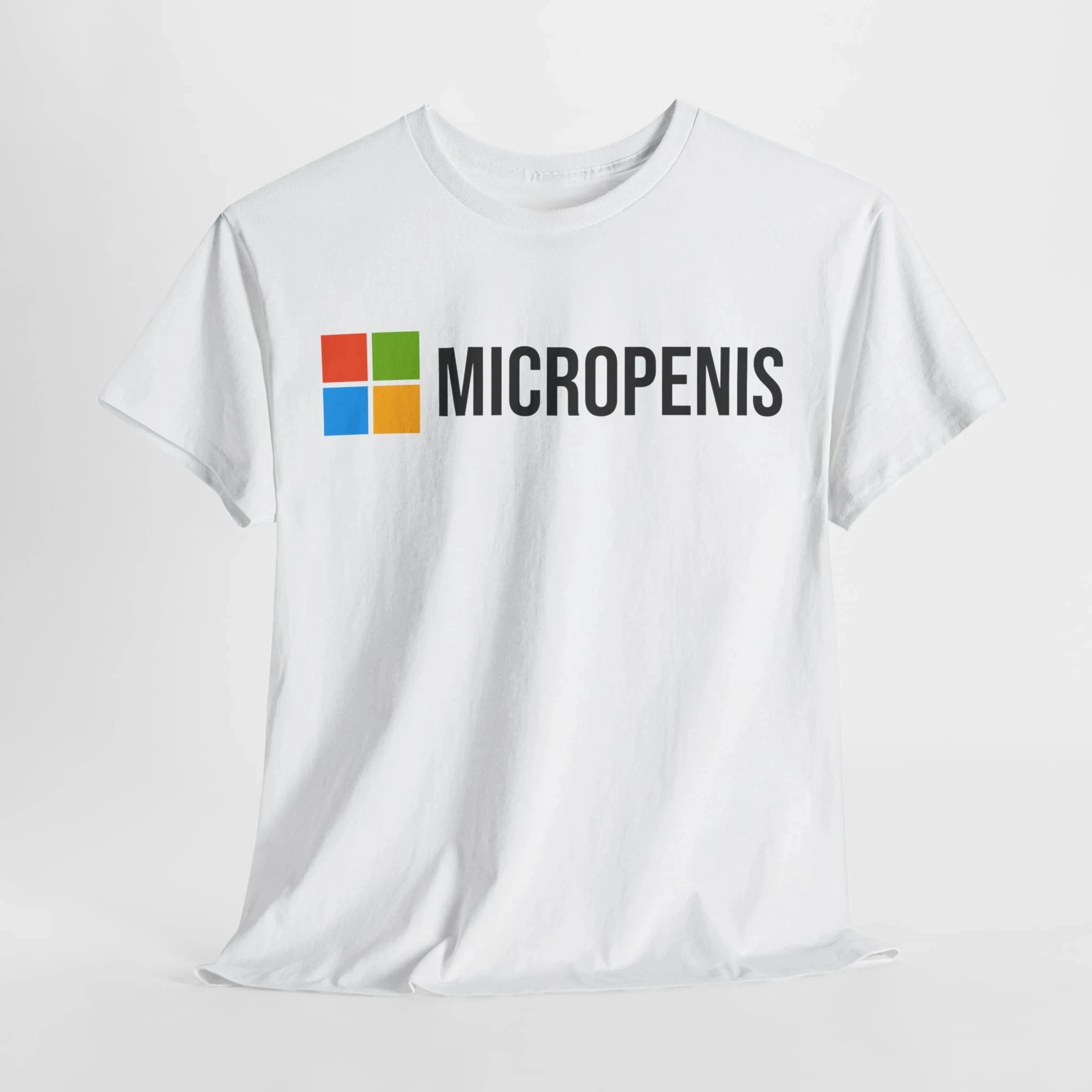 Funny Meme T-Shirt "Micropenis" - Microsoft Parody, Humorous Geek Tee Summer Men's and Women's Loose and Breathable T-shirt Top
