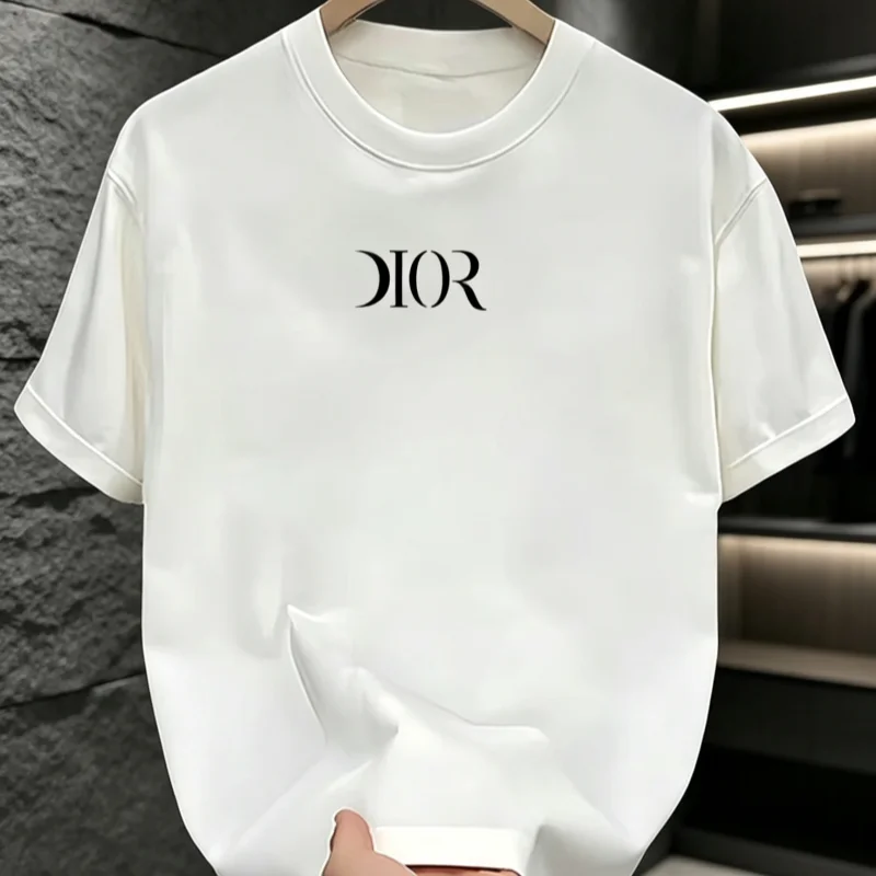 2026 New Summe T-shirt Flat Print Round Neck Short Sleeve Men's and Women's Comfort Wardrobe Essential Daily Wear T-shirt