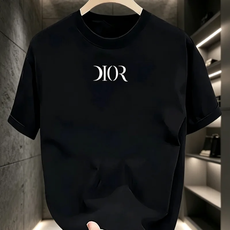 2026 New Summe T-shirt Flat Print Round Neck Short Sleeve Men's and Women's Comfort Wardrobe Essential Daily Wear T-shirt